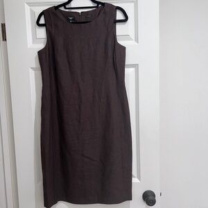 Talbots Brown Linen Dress